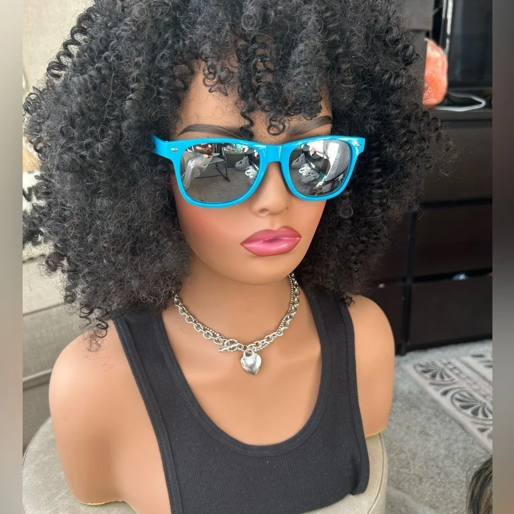 ✨NEW Stylish Neon Retro Blue mirror lens Sunglasses